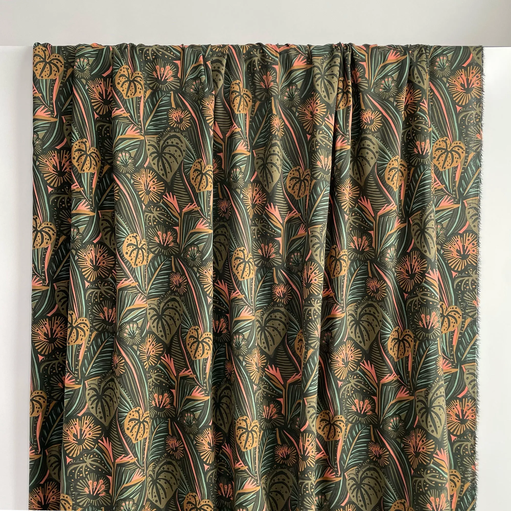 Rayon Challis Fabric in Lotusland by Cloud9