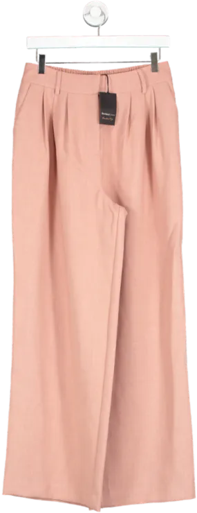 River Island Pink Pleated Wide Leg Trousers UK 10