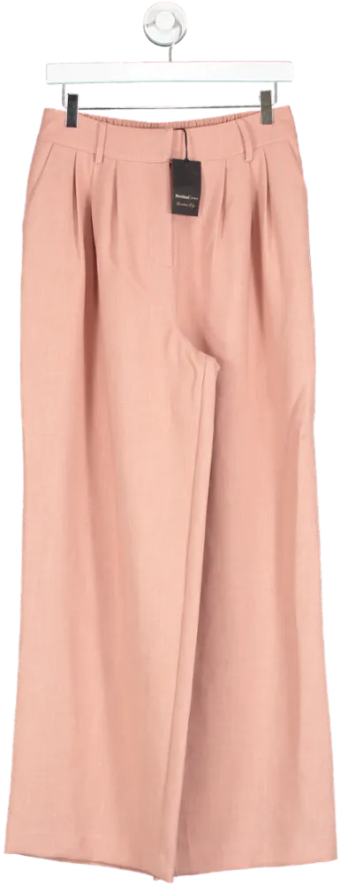 River Island Pink Pleated Wide Leg Trousers UK 10