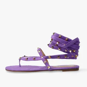 Sandalias serpenti rockstud lila