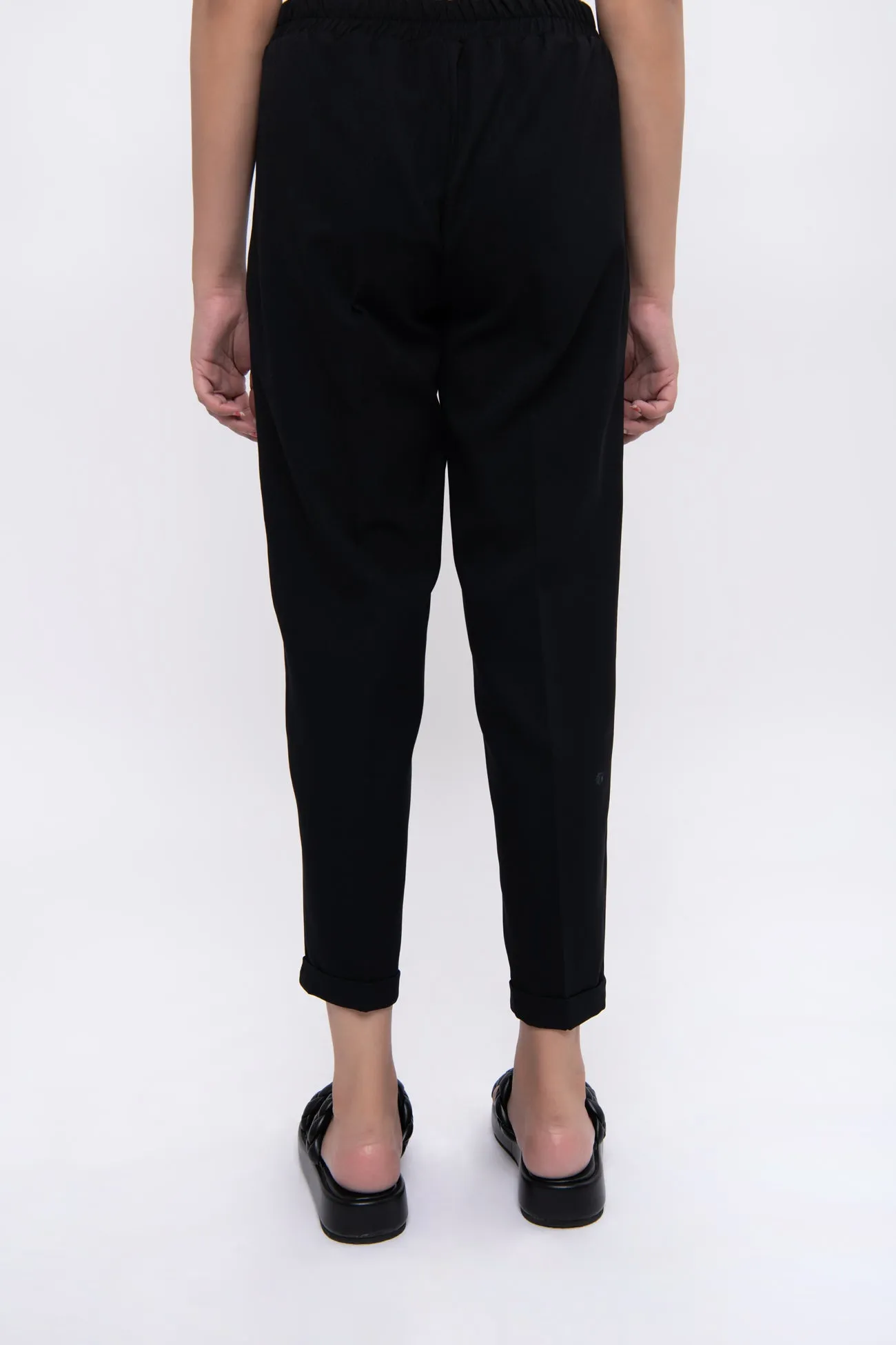 STRAIGHT FIT DARTED TROUSERS