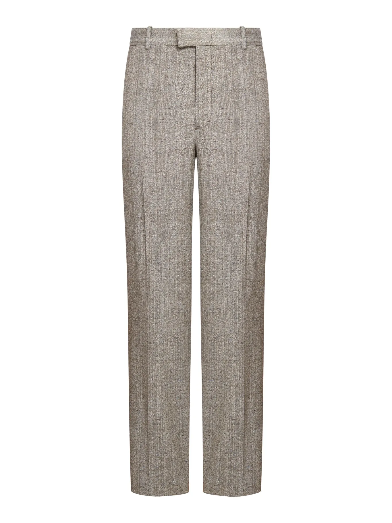 Straight Leg Pants In Silk And Viscose