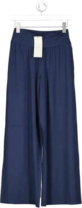 Sweaty Betty Navy Blue Modal Wide Leg Trousers Bnwt UK XXS