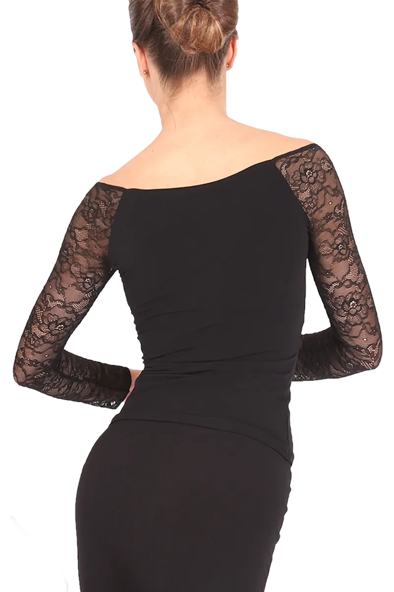 Tango Top With Lace Long Sleeves