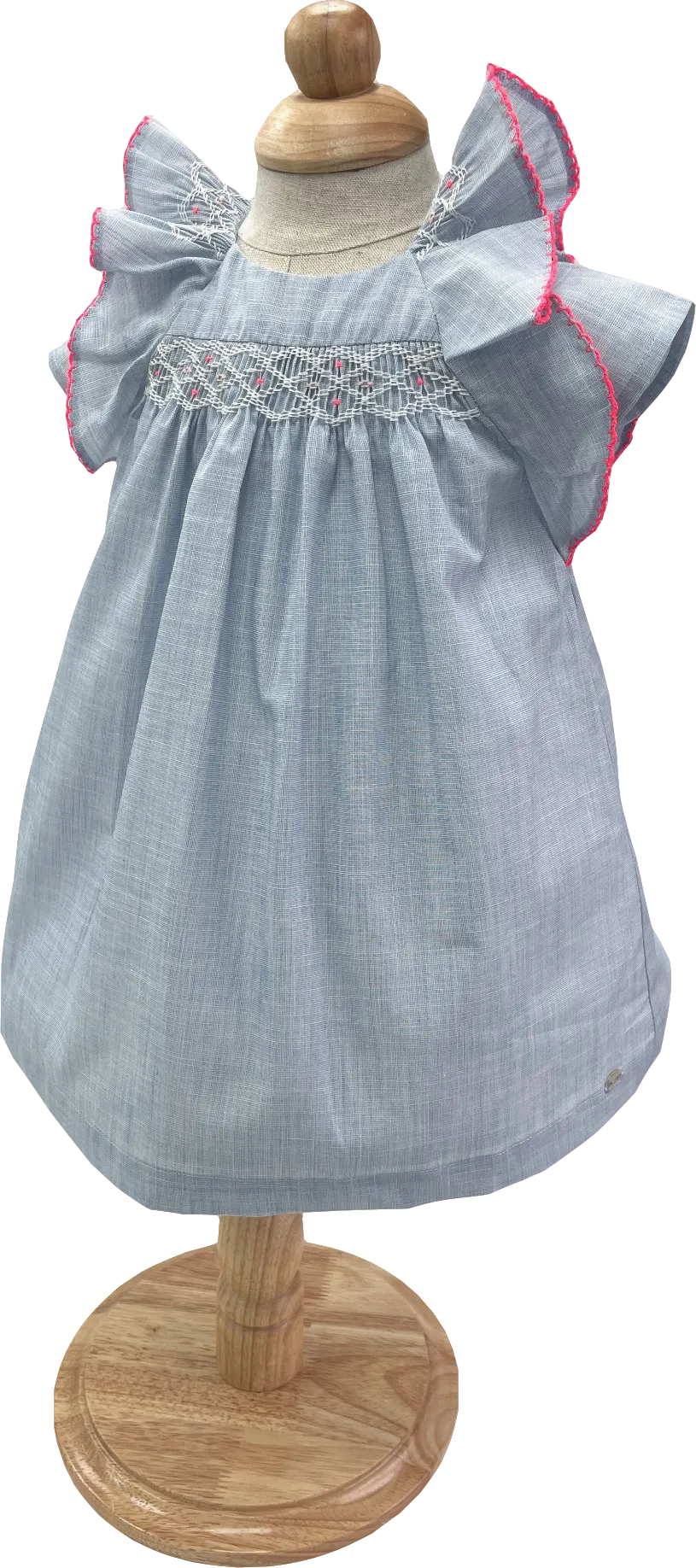 Tartine et Chocolat Blue Smocked Cotton Dress BNWT 6-9 Months