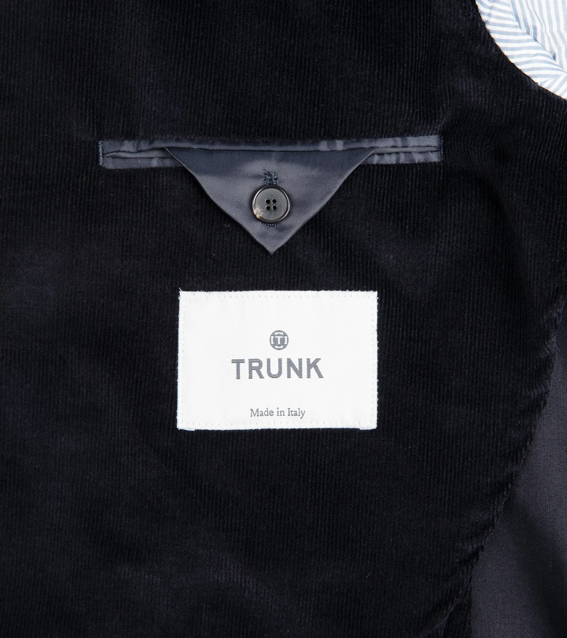 Trunk Wigmore Italian Cotton Needlecord Suit Jacket: Navy