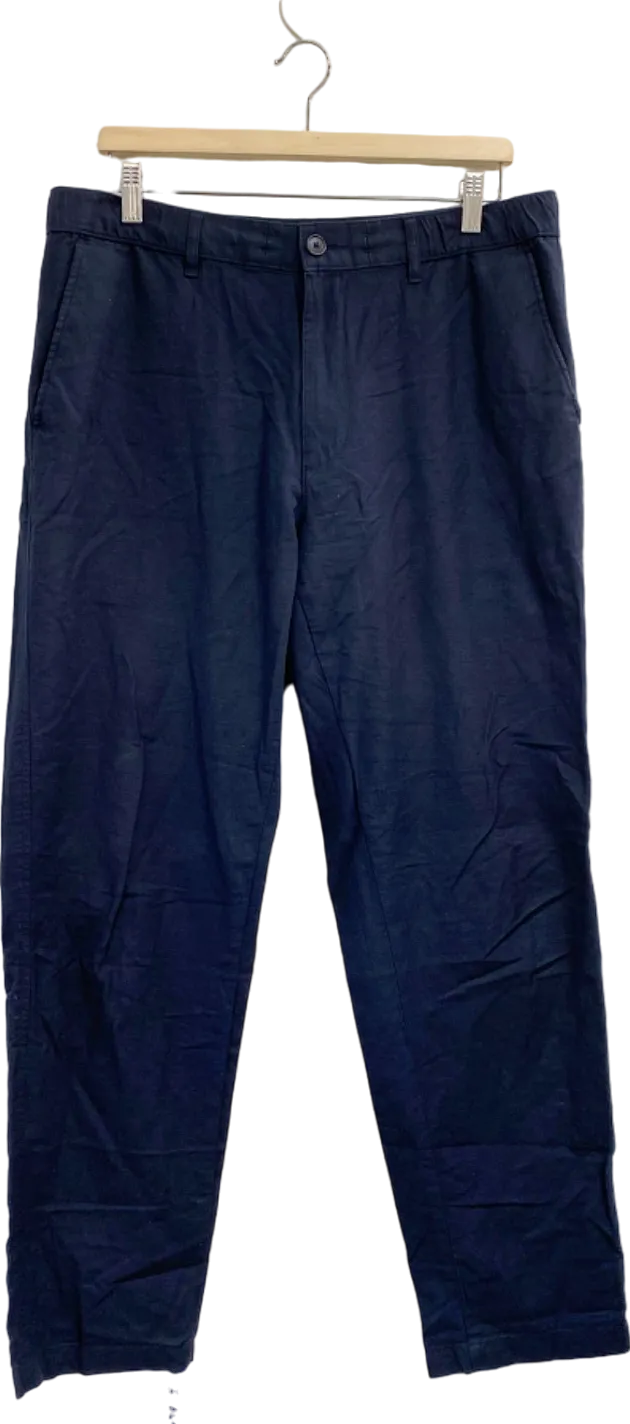 United Colors of Benetton Navy Blue Chino Trousers UK W32