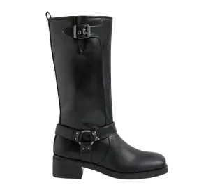 Urban Outfitters Black Tall Biker Boots UK 5