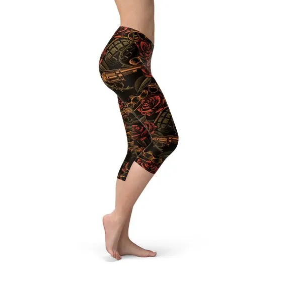 Womens Badass Capri Leggings