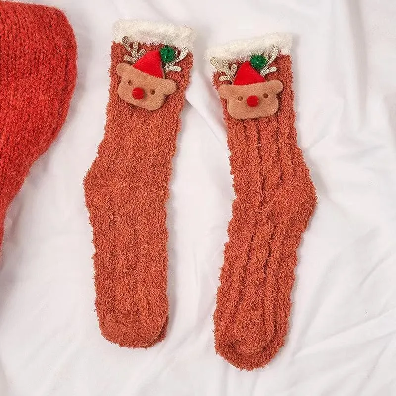 Women's Christmas Home Coral Fleece Socks