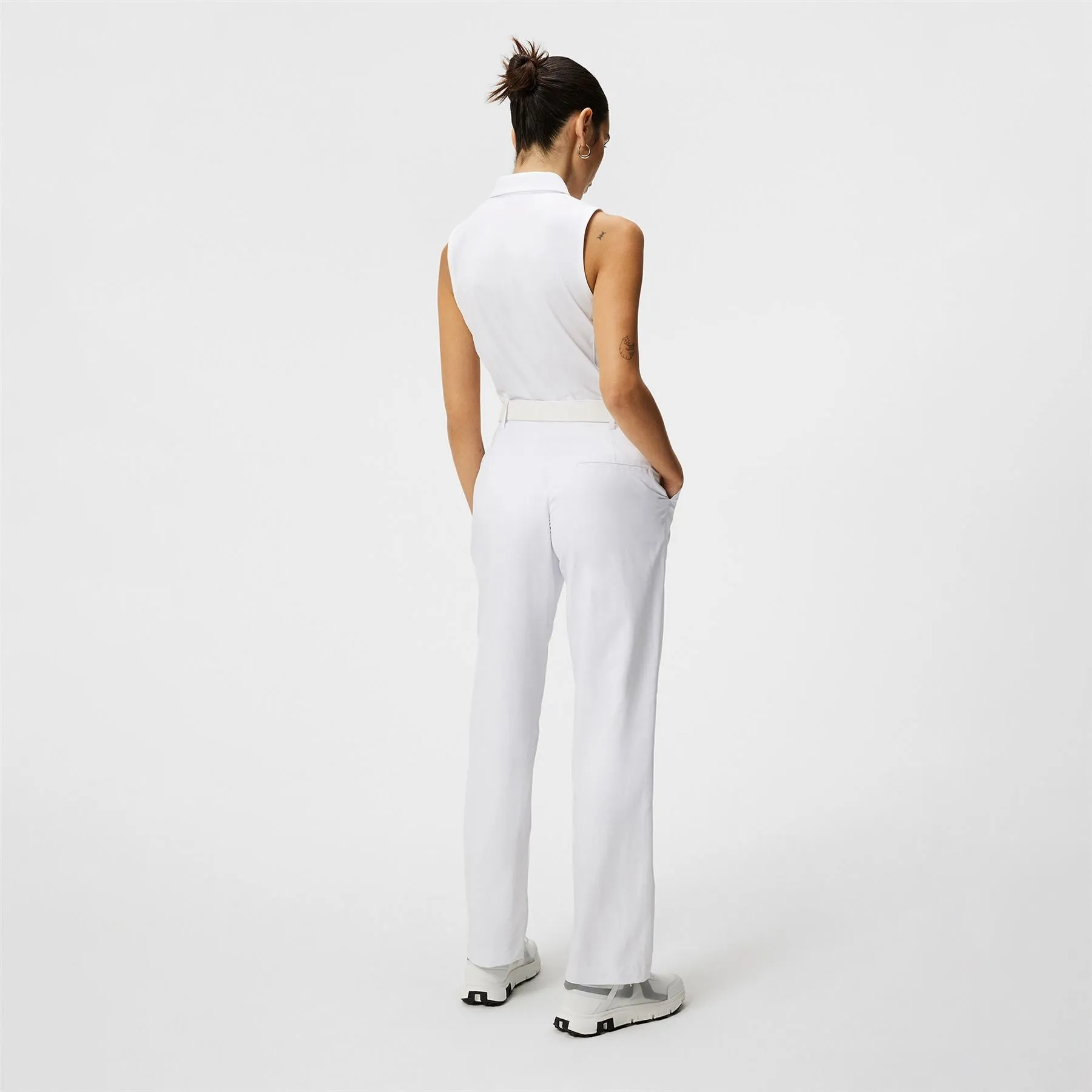 Womens Jolie Light Poly Stretch Trousers White - SS24