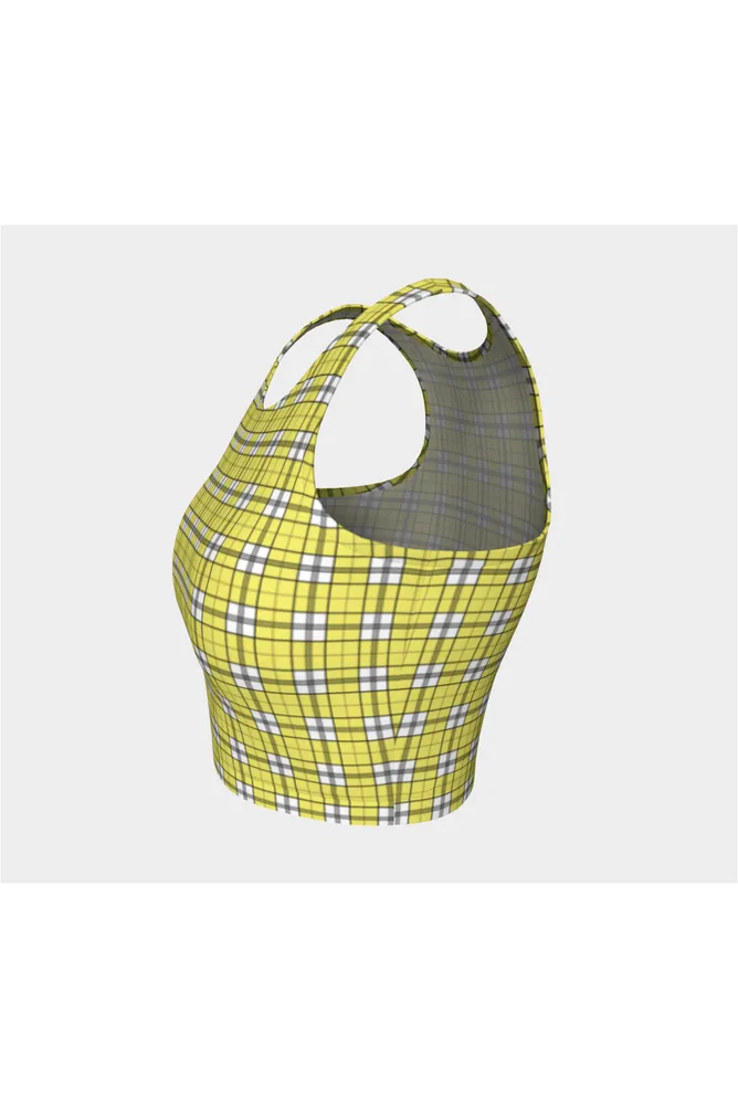 Yellow Plaid Athletic Top