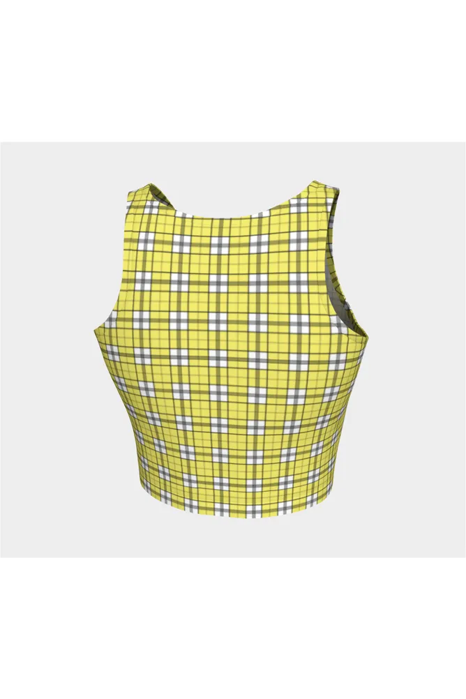 Yellow Plaid Athletic Top